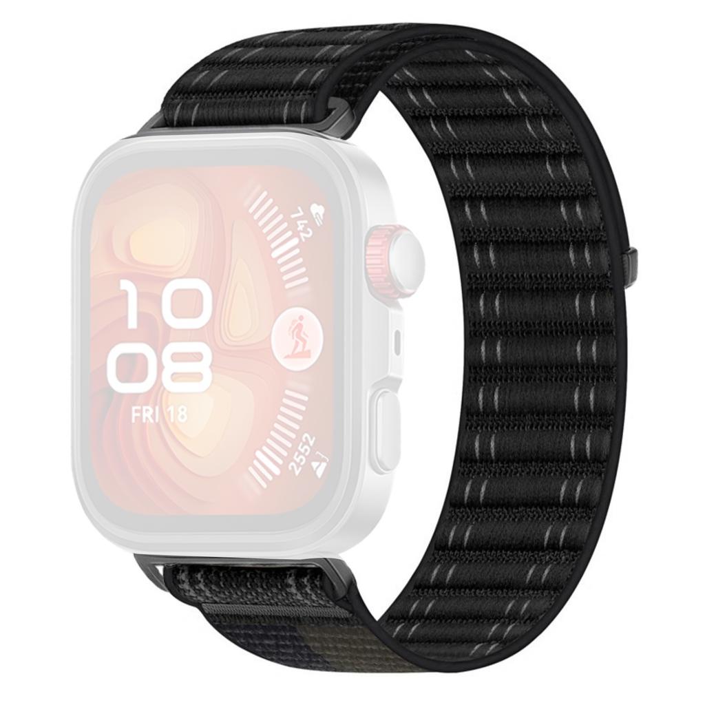 Woven Nylon Watch Band for Huawei Watch Fit 4 Pro/Fit 4/Fit 3 Breathable Magic Tape Closure Replacement Strap