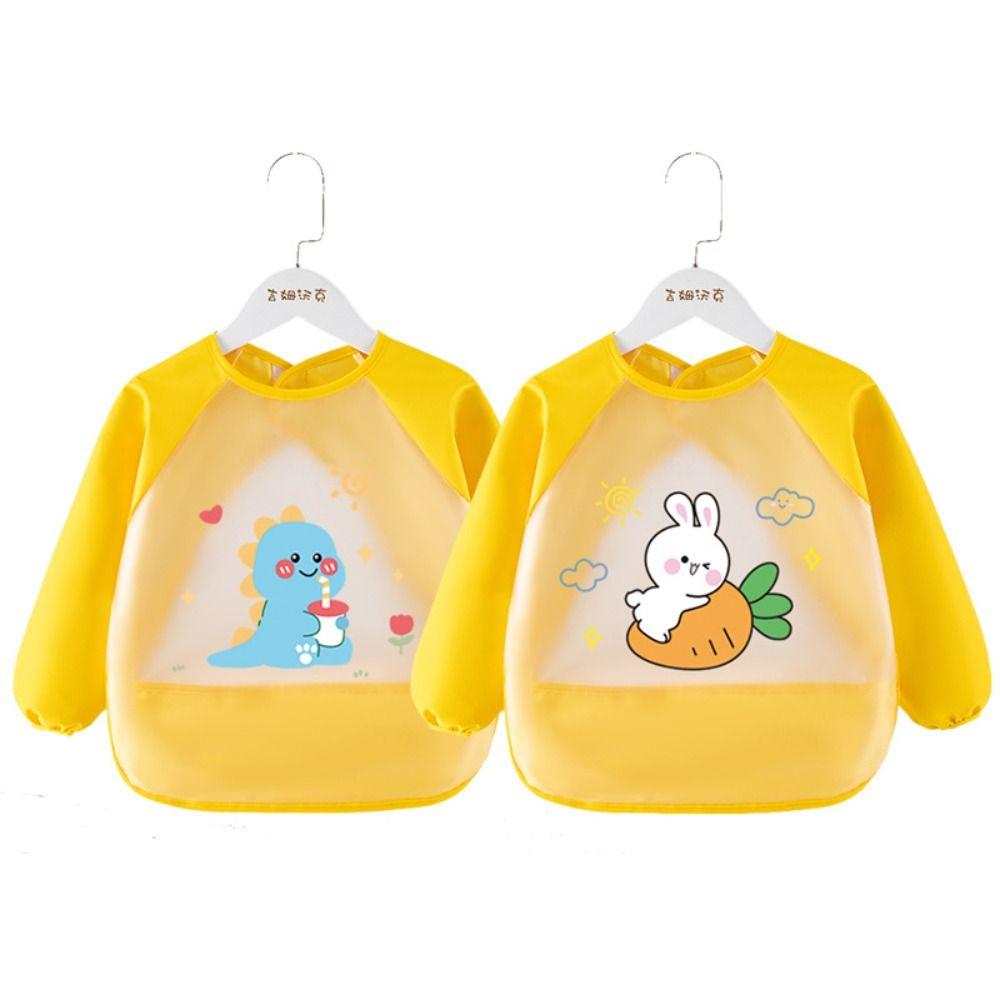 Long Sleeved Saliva Towel Burp Apron Waterproof Baby Bib Burp Clothes Baby Feeding Bib  Children