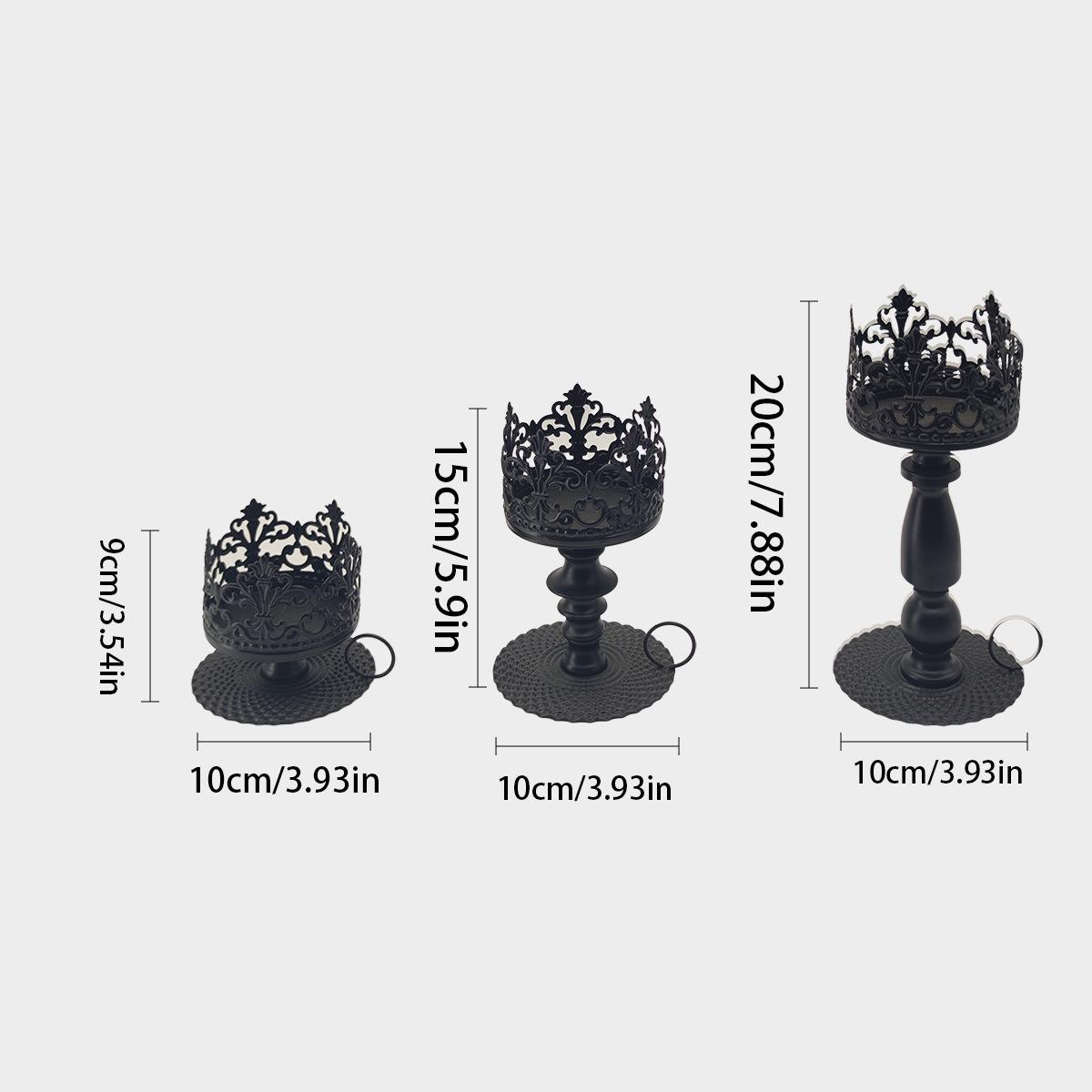 Retro European Crown Candle Holder Ornament for Weddings