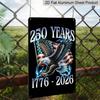 2D Flat Decorative 8×12 Inch Aluminum Plaque Metal Sign | 250 Years (1776-2026): Bald Eagle with US Flag Design; Celebrate 250 Years of American