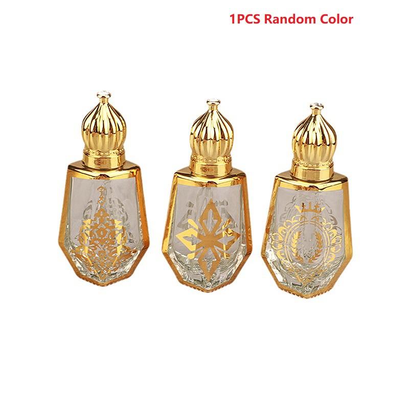 Perfume Bottling Gold Glass Mini Transparent Empty Sample Vial Essential Oil Bottles Refillable Bottles Dropper Bottles Perfume