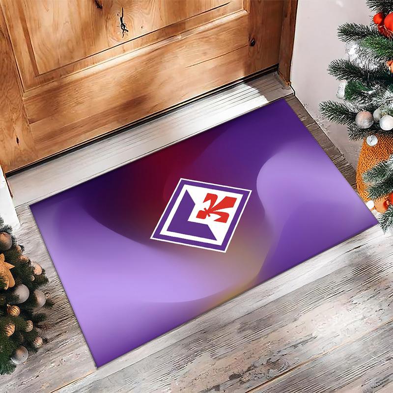 Fiorentina FC Soccer Football Pattern Soft Area Rug Non Slip Indoor Floor Carpet Sports Decor Mat for Bedroom