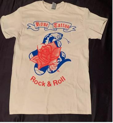 Rose Tattoo _Rock and Roll_ Gift For Fan White Full Size T-Shirt