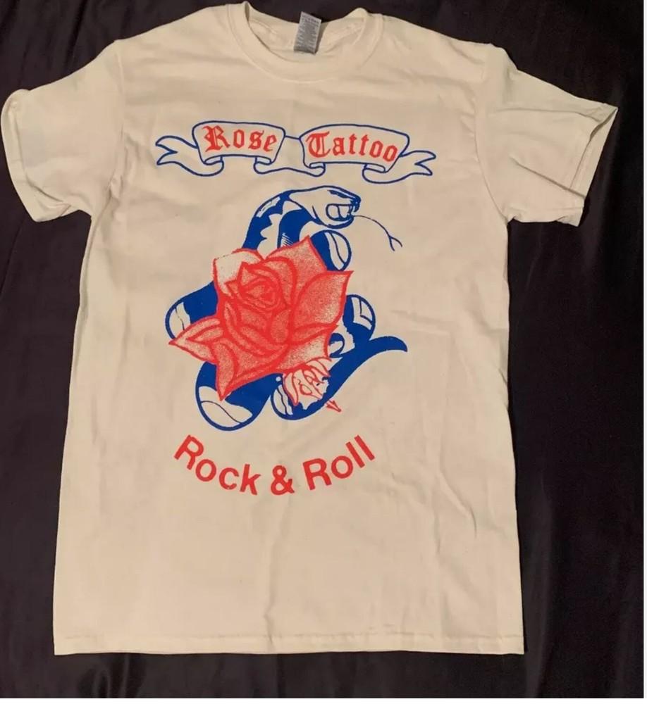 

Rose Tattoo _Rock and Roll_ Gift For Fan White Full Size T-Shirt XL