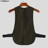 INCERUN Men Summer Sleeveless Big Cutout Casual Loose Tank Tops Outdoor Waistcoats