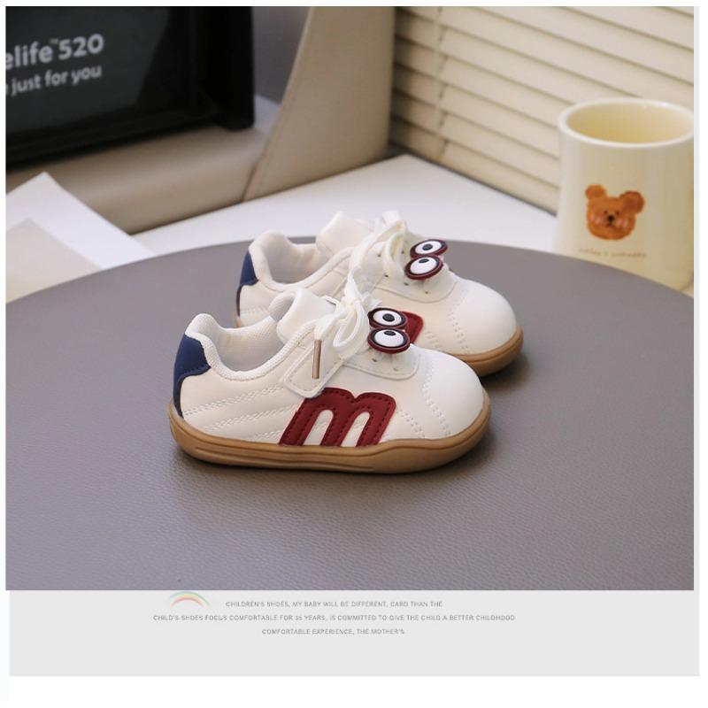 Spring and Autumn Children's Sneakers Boys 1-3-6 Baby Shoes Soft Sole Girls Little White Shoes Breathable Toddler Shoes