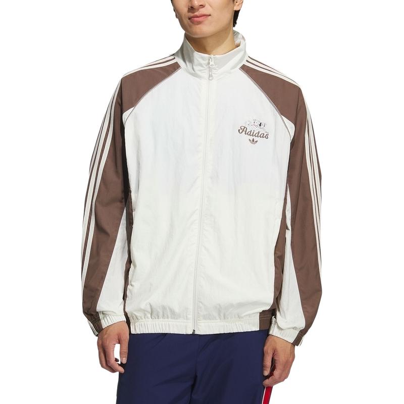 Adidas Originals X Disney Collaboration Trefoil Series Sports Casual Zip-Up Stand Collar Loose Jacket Men Jackets KG6692