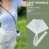 Retro Süße Blume Dreieck Haar Schal Damen Mädchen Quadratischer Schal Stirnband Koreanisch Französisch Pastoral Kopfschmuck Sommer Spitze Kopfbedeckung