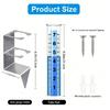 Lawn and Garden Rain Gauge with Clear Tube Wall Mount or Soil Insert Design Metal Holder and Included Hardware for Backyard Rain Tracking