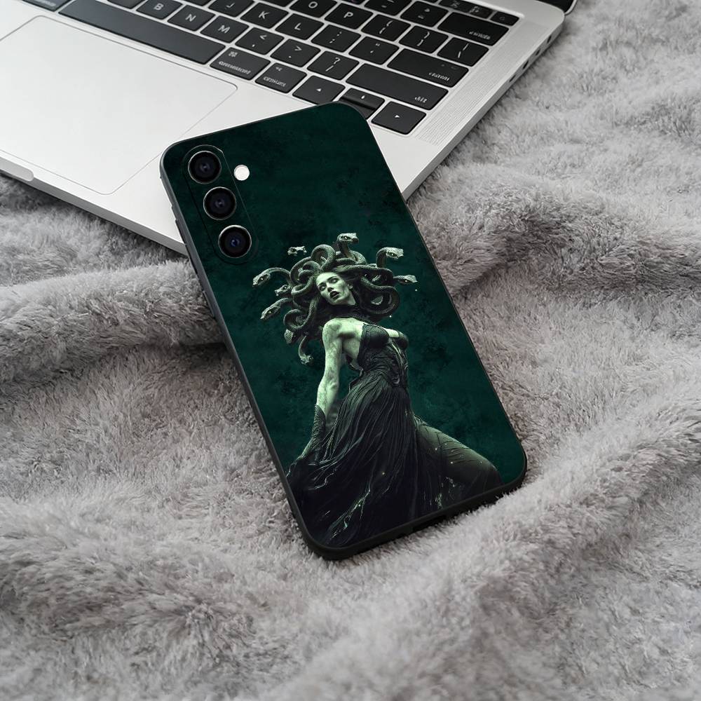 

M-Medusa- Greek- Mythology Phone Case For Samsung Galaxy A73,A71 A72,A70,A53,A52,A51,Soft Silicone Black Cover Samsung a12