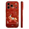 Cartoon Horse Transparent Red Bow iPhone Case for 11/13/16 Pro Max