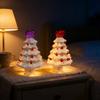 Valentine's Day Resin Tree Night Light Small Lighted Tree with Heart Topper for Bedroom Indoor Home Decor
