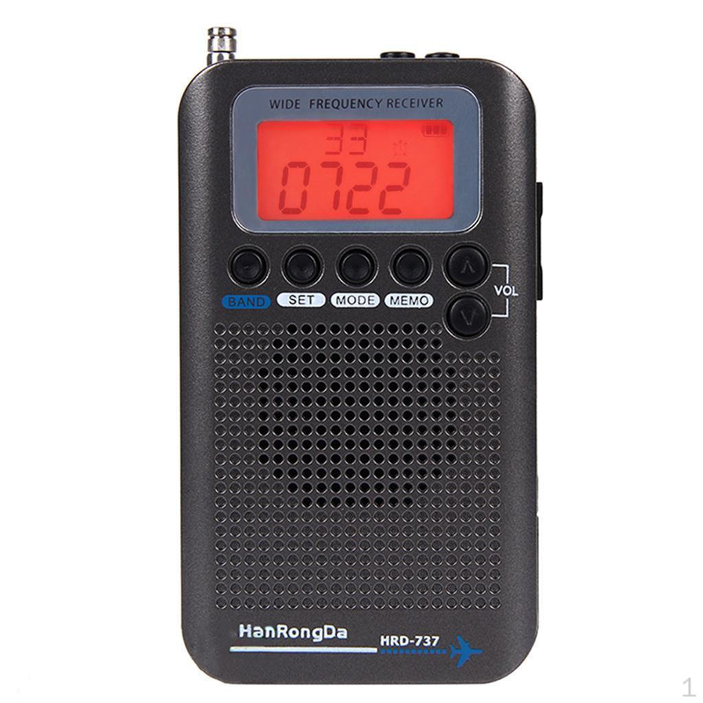 

Band Radio Receiver VHF Portable Recorder чорний