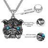 English Bulldog Titanium Steel Men's Pendant Necklace