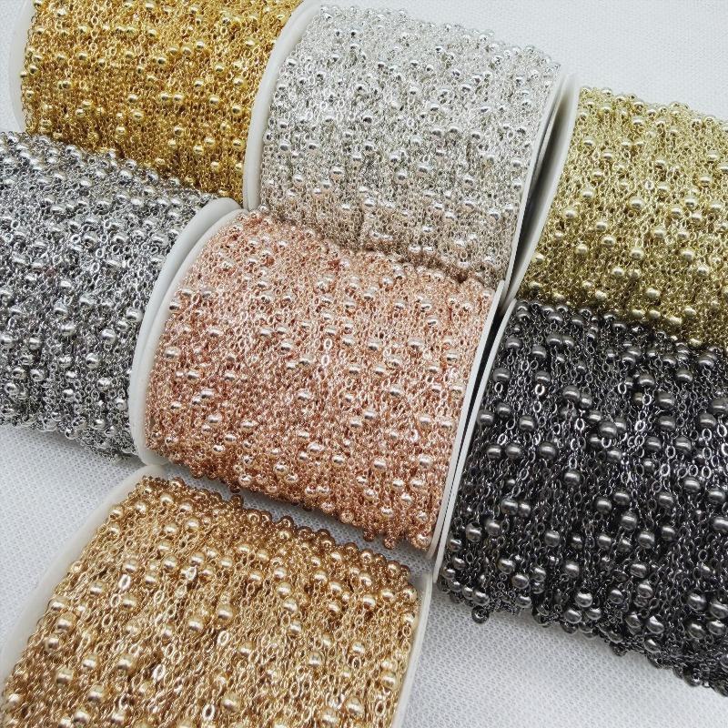 2yards Golded/silvered Plated Necklace Chain for Jewelry Making Findings DIY Necklace Chains Materials Handmade
