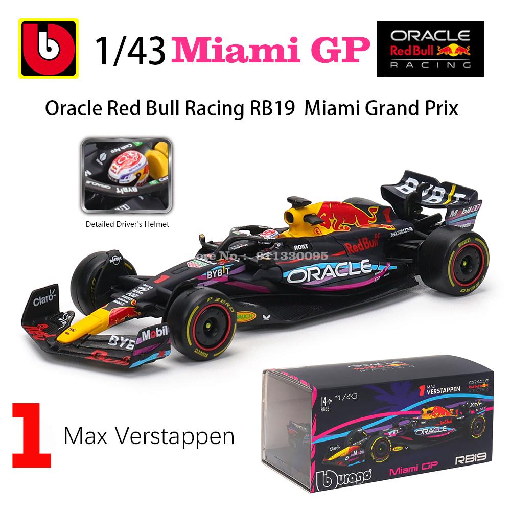 Bburago 1:43 F1 Red Bull Racing Rb19 #1 Verstappen #11 Perez Legering Luxe Voertuig Diecast Formule Auto Model Speelgoed Cadeau