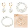 Pearls Collar Necklace Vintage Style Beads Bracelet Pearls Earrings Beads Jewelry Perfect Gift for Girlfriends Woman