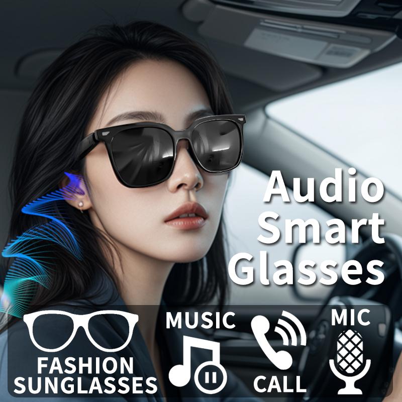 Smarte Bluetooth-Audiobrille, Musik hören und hochauflösende Anrufe führen, polarisierende Anti-UV-Gläser, bequeme Sonnenbrille