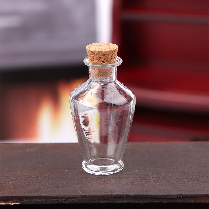 1:12 Dollhouse Miniature Glass Vase Flower Storage Jar Wine Bottle Wishing Bottle With Corked Doll House Home Decor Accessories