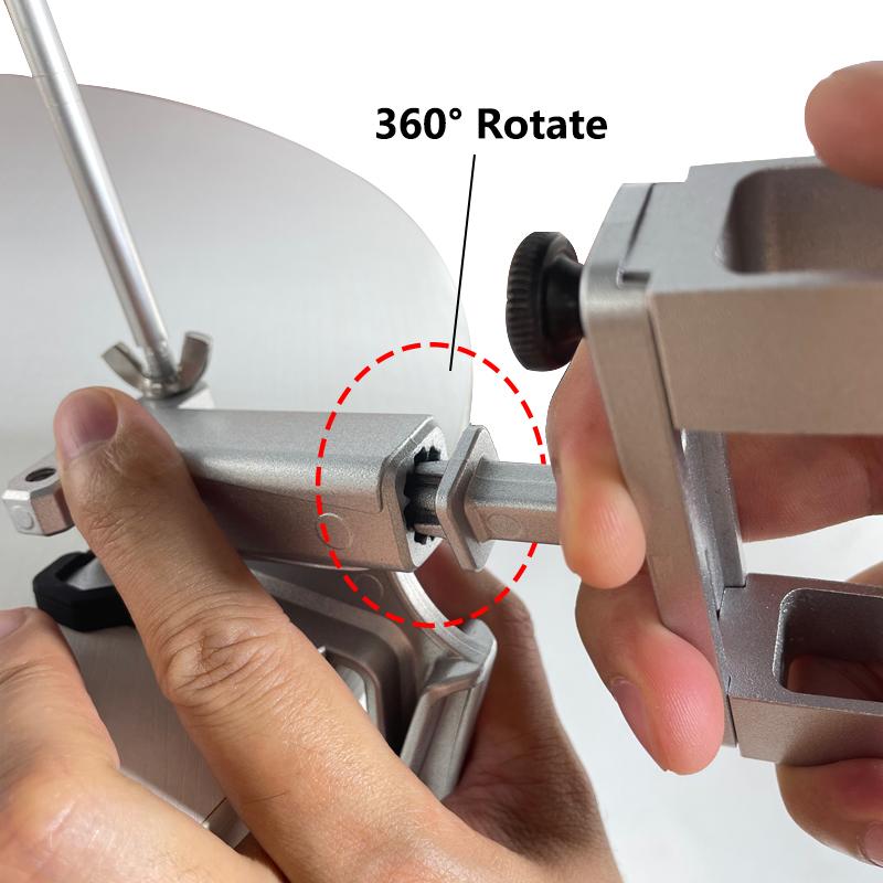 Ascuțitor de cuțite Ascuțitor cu unghi fix Piatră de ascuțit cu diamant cu rotire la 360 de grade Piatră de ascuțit Pastă de lustruit din piele