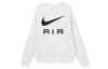 Nike Air Solid Color Crew Neck Fleece Lined Long Sleeved Casual Sweatshirt Men's Mountain Peak White FB7204-121