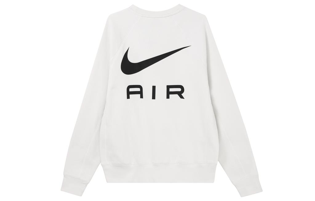 Nike Air Solid Color Crew Neck Fleece Lined Long Sleeved Casual Sweatshirt Men's Mountain Peak White FB7204-121