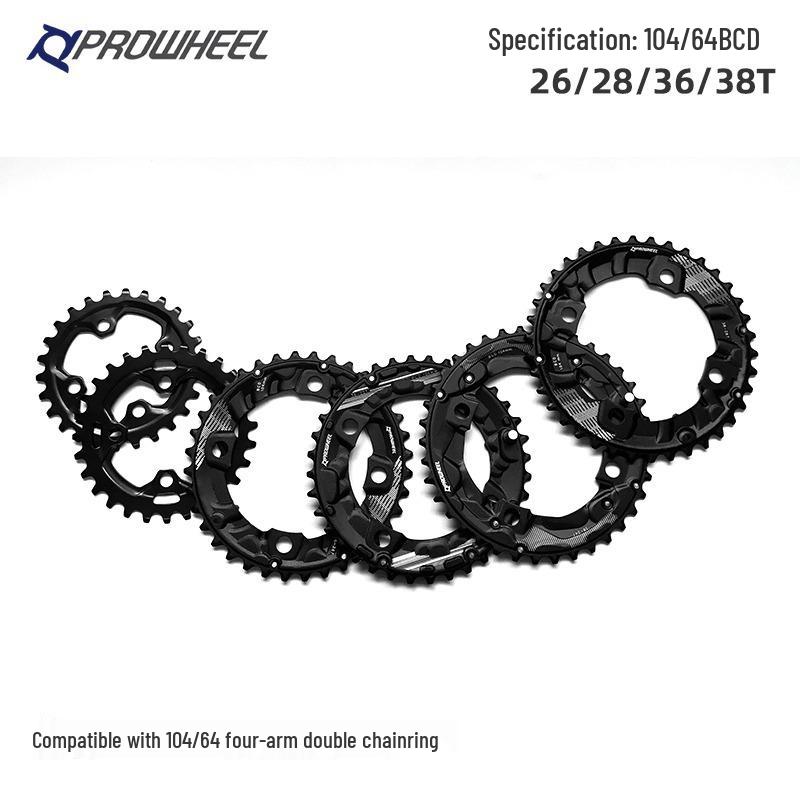 Prowheel 10/11-Speed Mountain Bike Crankset with Hollow Design and 26T/36T/38T Chainring for Bicycle Repair.