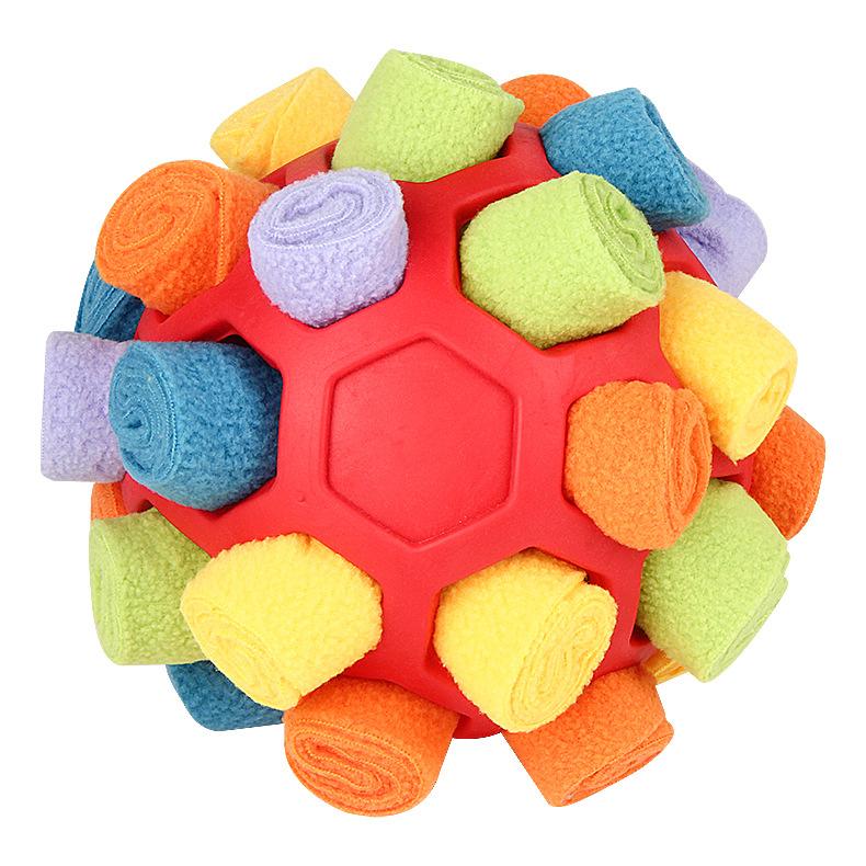 Durable Modern Cute Plush Dog Snuffle Ball Shaker Interactive Chew Toy Encourages Natural Foraging Skills