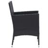vidaXL Garden Dining Chairs 4 Pcs. Poly Rattan Black