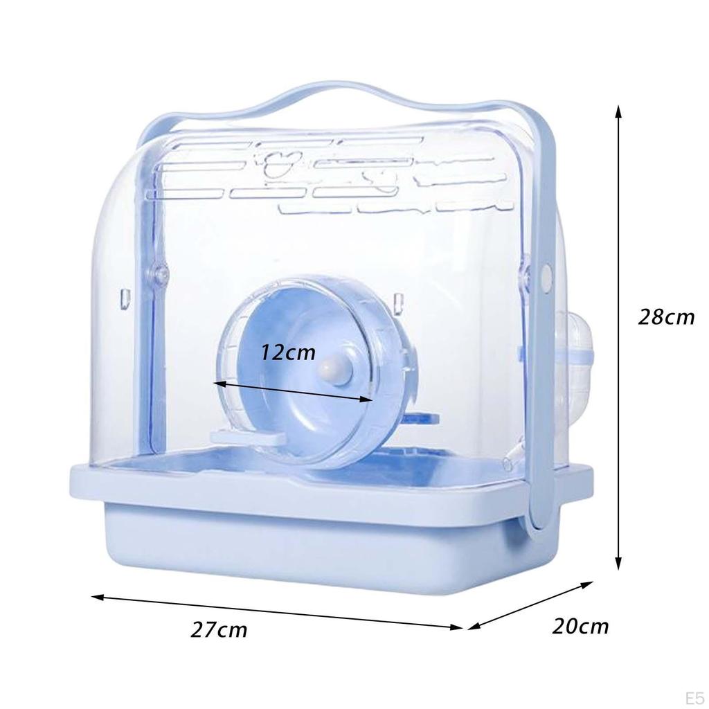 Compact Hamster Habitat with Spinning Wheel for Small Pets
