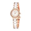 KIMIO K6121 Women's Watch Simple Watch White Ceramic Rose Gold Watch Band Diamond Dial Ladies Watch Watch for Women