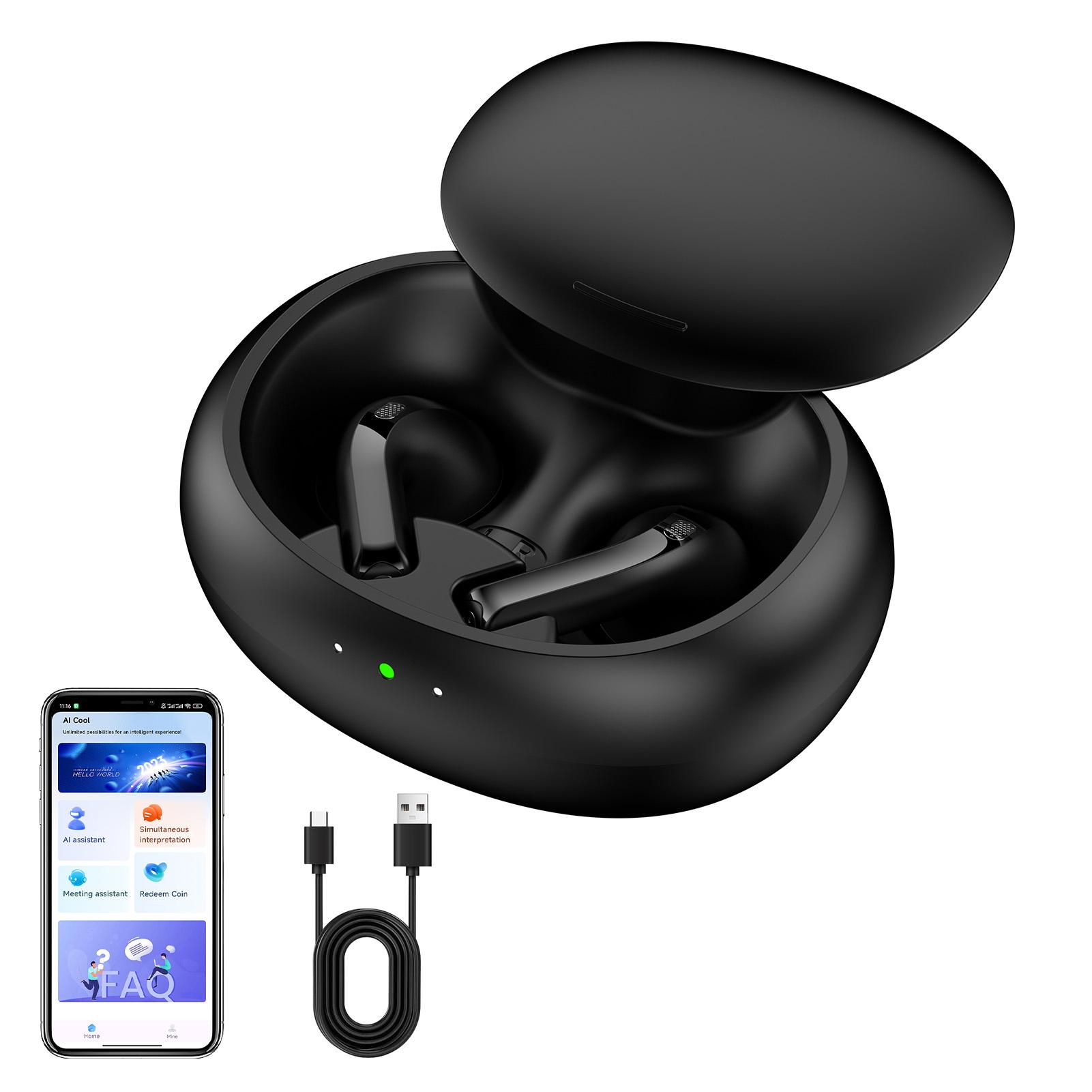 

Беспроводные наушники-переводчики с функцией искусственного интеллекта в реальном времени для смартфонов с двумя системами One Click