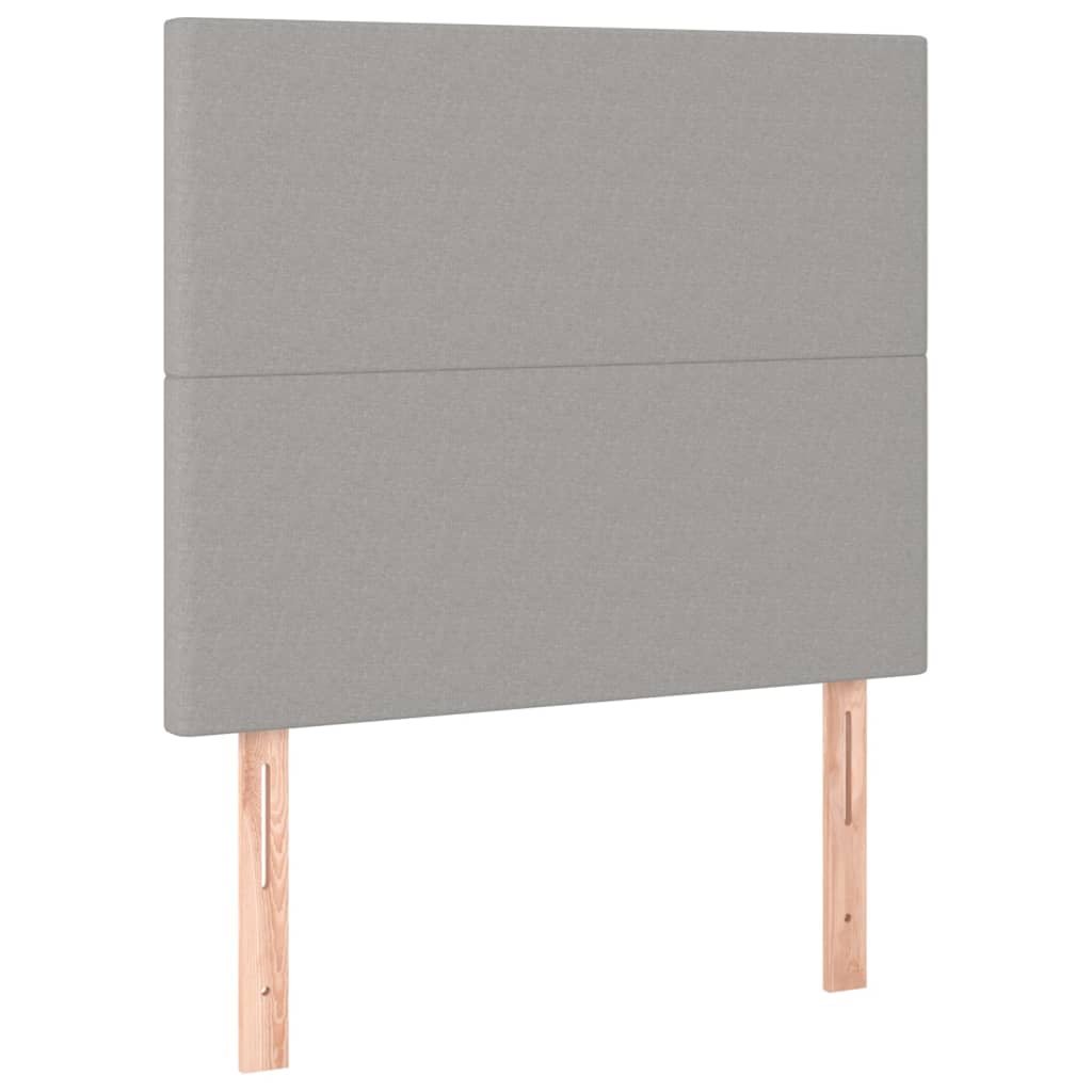 Vidaxl Zagłówek Do Łóżka Z Led, Jasnoszary, 90X5X118/128 Cm, Tkanina