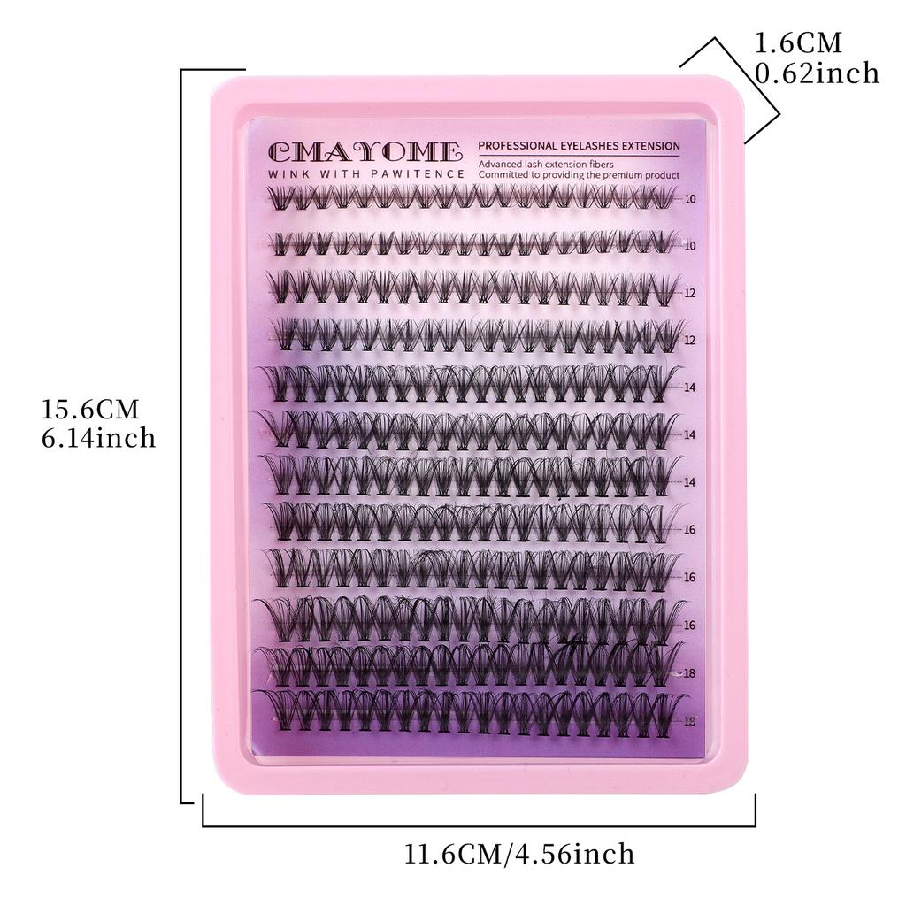 Natural Thick D-Song Single Cluster False Eyelashes 10-18Mmdiy Segmented Multi-Hair Eyelashes