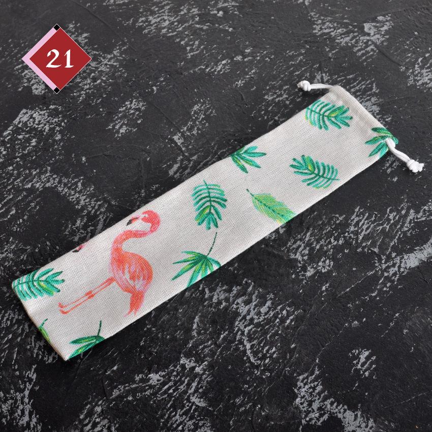 1pc Portable Utensil Pouch Japanese Drawstring Bag for Straw Spoon Chopstick Travel Cutlery Organizer Lightweight