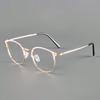 2026 New Fashion Simple Cat-Eye Myopia Glasses Women's Unique Metal Frames Minus Diopter Eyeglasses Prescription with 0 To -4.0