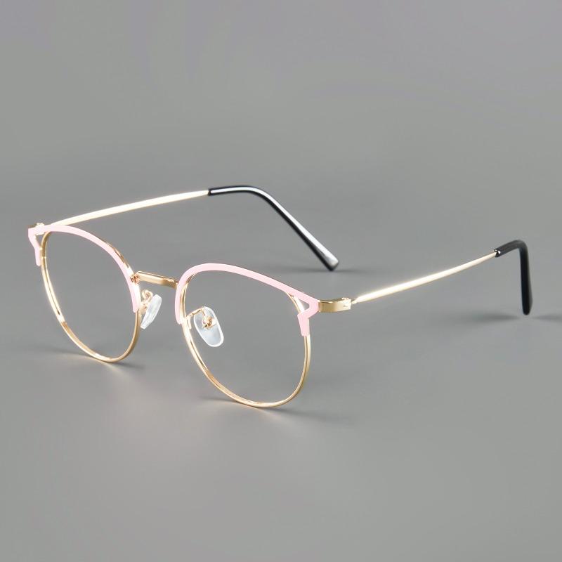 2026 New Fashion Simple Cat-Eye Myopia Glasses Women's Unique Metal Frames Minus Diopter Eyeglasses Prescription with 0 To -4.0