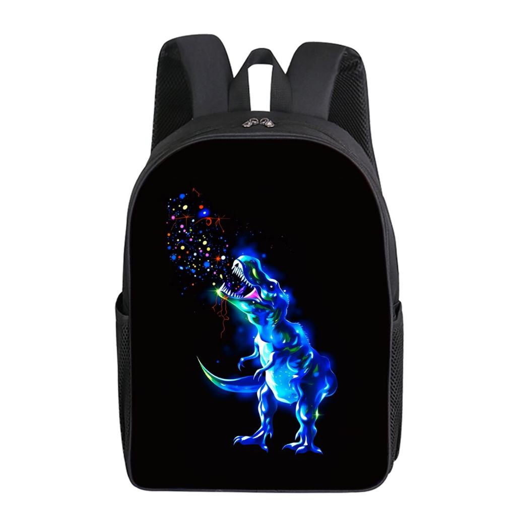 Simple Style Dinosaur Print Single Layer Backpack for Boys/Girls Children Best Gifts 2D Flat Cartoon School Bags