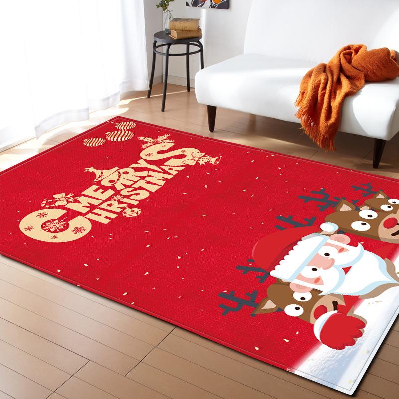 Christmas Living Room Carpet Bedroom Dining Room Floor Mat Doormat Pattern Can Be