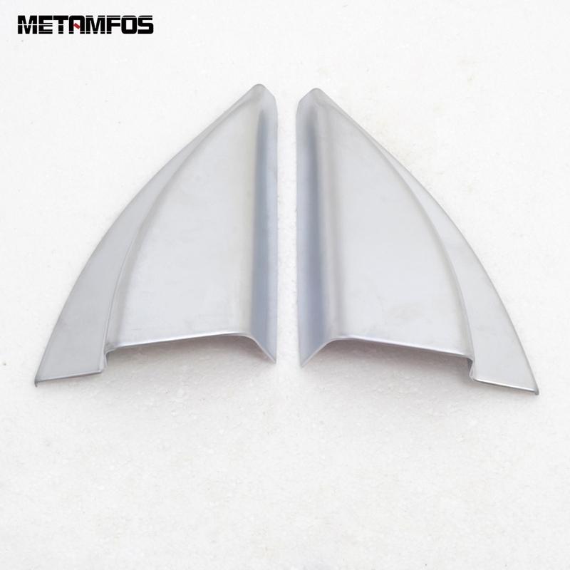 Front Window Interior A Pillar Triangle Cover Trim For Hyundai Tucson 2015-  Carbon Fiber Sound Speaker Trim Accessories