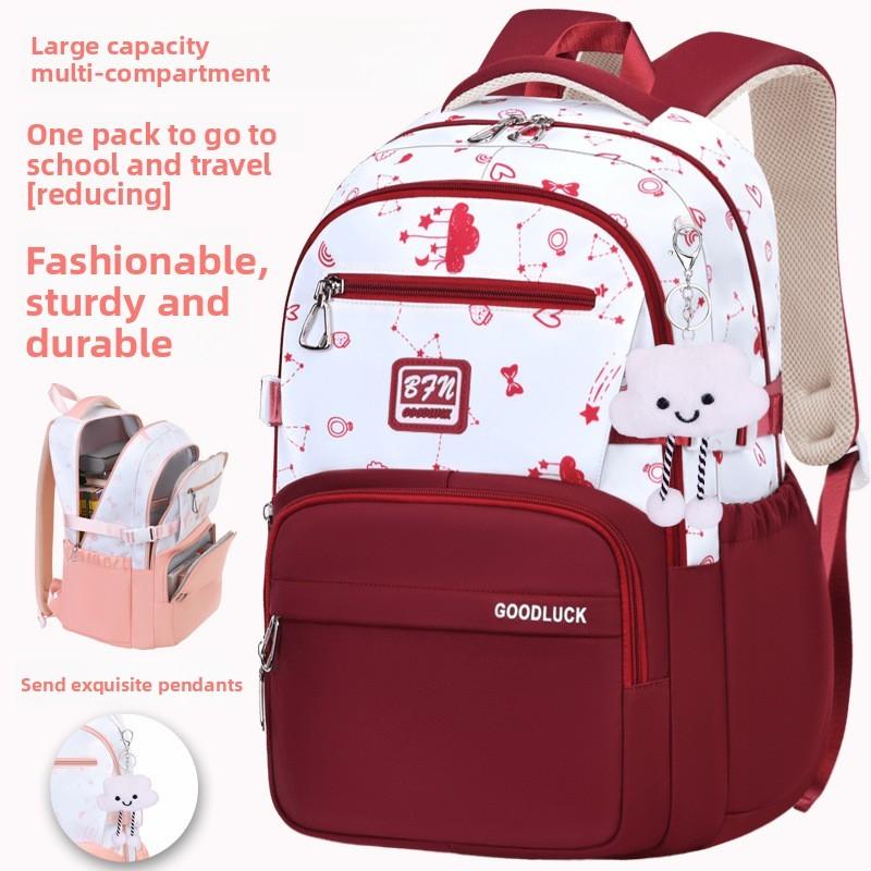 School Pendant Clouds Backpack Middle School Breathable Fabric Commuting Travel