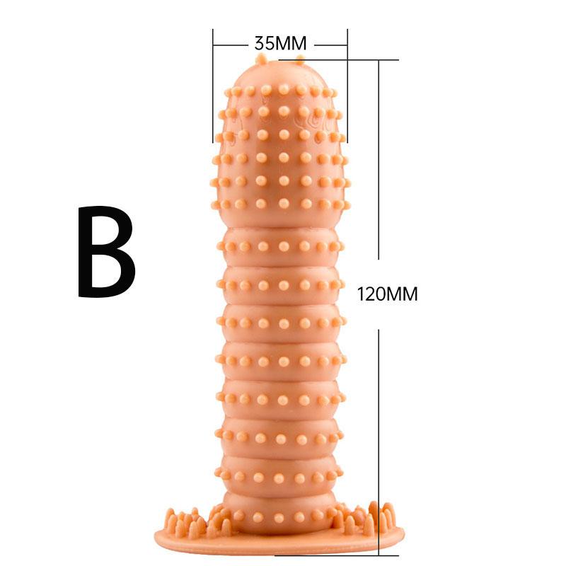 Sex Toys For Man Condom Goods Sex Shop 21CM Enlargement Male Penis Extender Silicone Sleeve Reuseable Condom Delay Ejaculation