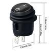 Waterproof and Oil Resistant Round Rocker Switches 2 Pin 2 Position for Home Appliances and Industrial Control