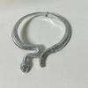 Tooxika Exaggerated Personality Diamond Encrusted Snake Opening Elastic Collar Fashion Temperament Necklace