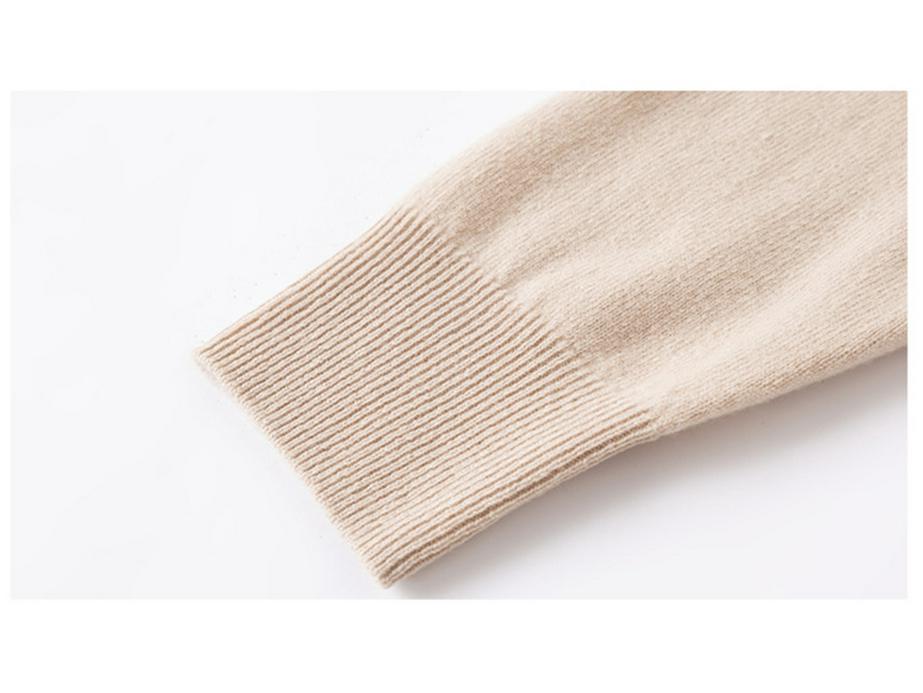 100% Pure Wool Women's Embroidered Round Neck Knitted Sweater - Autumn/Winter Fashion, Loose Fit, Plus Size