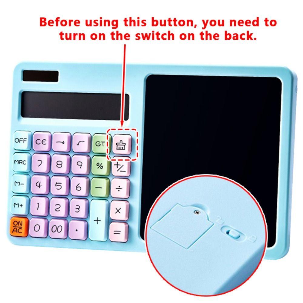 Large LCD Display Solar Calculator Dual Power Supply 12-Digit Calculator  Back To School