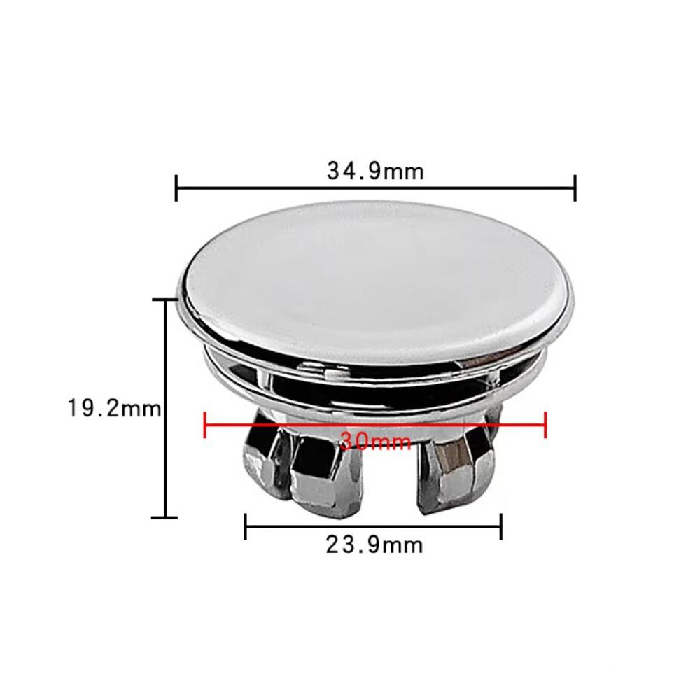 Electroplated Surface Sink Overflow Cover Plastic Overflow Ring Cover Basin Trim Ring  Kitchen