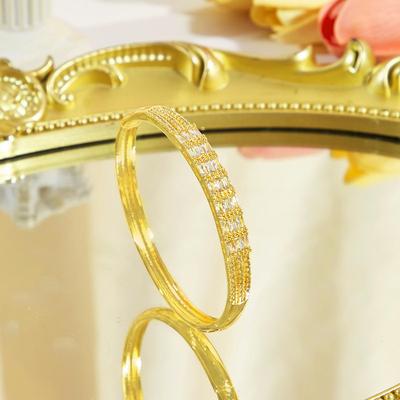 CMM Classico di Alta Qualità Etnico Dorato Zircone Braccialetto Braccialetto Banchetto Festa Nozze Donne Moda Gioielli Accessori