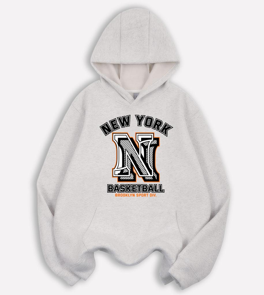 New York City Basketball Brooklyn Design Man Hoodies Casual Commuter Hoody Loose Autumn Long Sleeve Fleece Unisex Basics Clothes