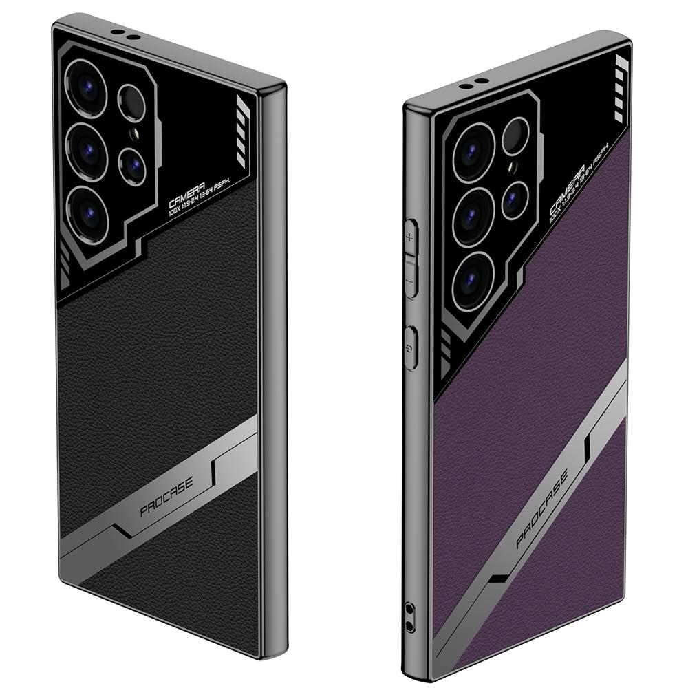 Original Leather Shockproof Phone Cover For Samsung Galaxy S23 S24 S25 Ultra 5G Luxury Hard PC S24Ultra S25Ultra Protection Case